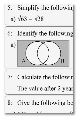 Worksheet fragment 1